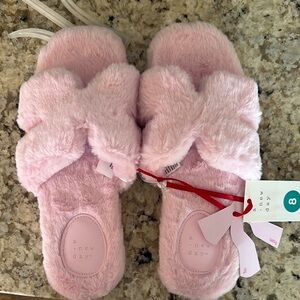 A New Day Pink Fuzzy Slippers